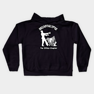 Decaffalypse Funny Coffee Zombies Office Humor Kids Hoodie